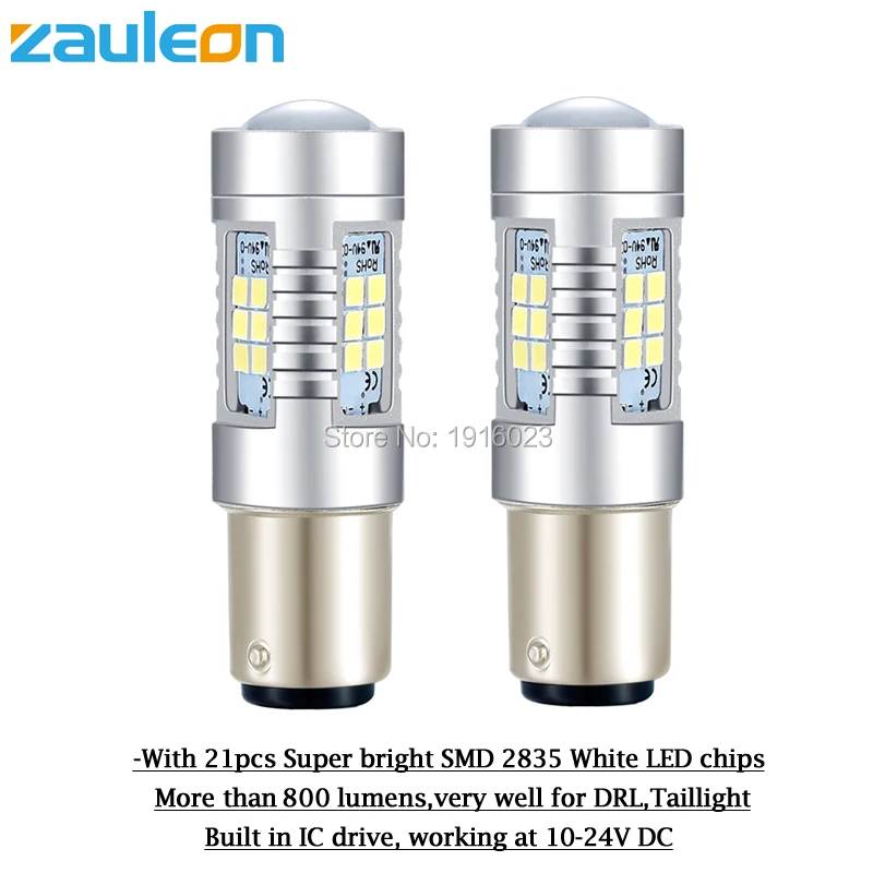 Zauleon 2 шт. S25 1156 1157 BAY15D BA15S Белый 810 люменов DRL светодиодный задний свет тормозные Strop
