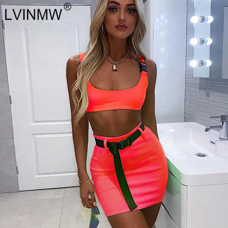 LVINMW пикантные трикотажные Low Cut квадратный воротник укороченный топ пояс Лук