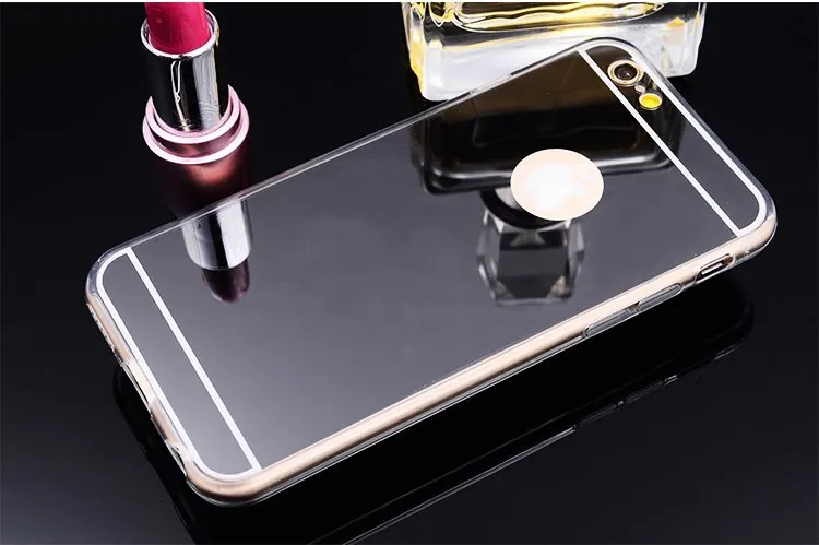 Black Зеркальный чехол для телефона для Apple iPhone 7 Plus роскошный модный чехол для iPhone X XS 8 6 5s 5 SE 4S 4 6 S Plus задняя крышка Coque Capa Shell - Цвет: Black