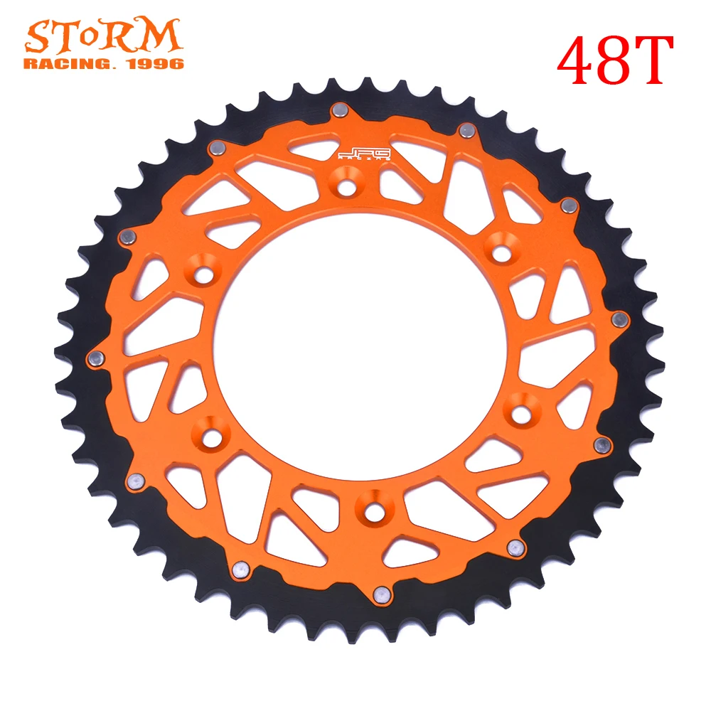 42 44 45 46 47 48 49 50 51 52 T Teeth Rear Chian Sprocket For KTM MX SX XC XCW LC4 SXF XCF DUKE SMR 300 350 400 450 505 525 530 - Цвет: 48T Orange