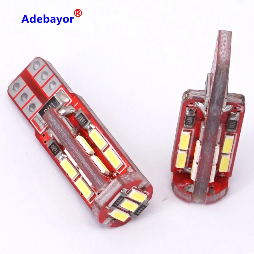 10 шт. Автомобильные светодиодные лампы Canbus T10 5 Вт 4014 19 SMD для габаритных огней Aprilia
