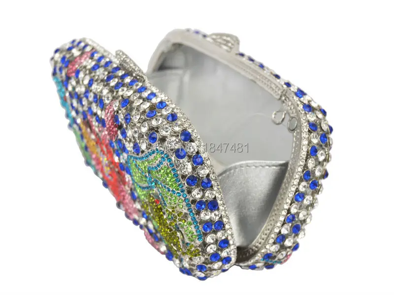 Золотистая Серебристая Сумочка Суаре роскошная сумка-клатч с кристаллами