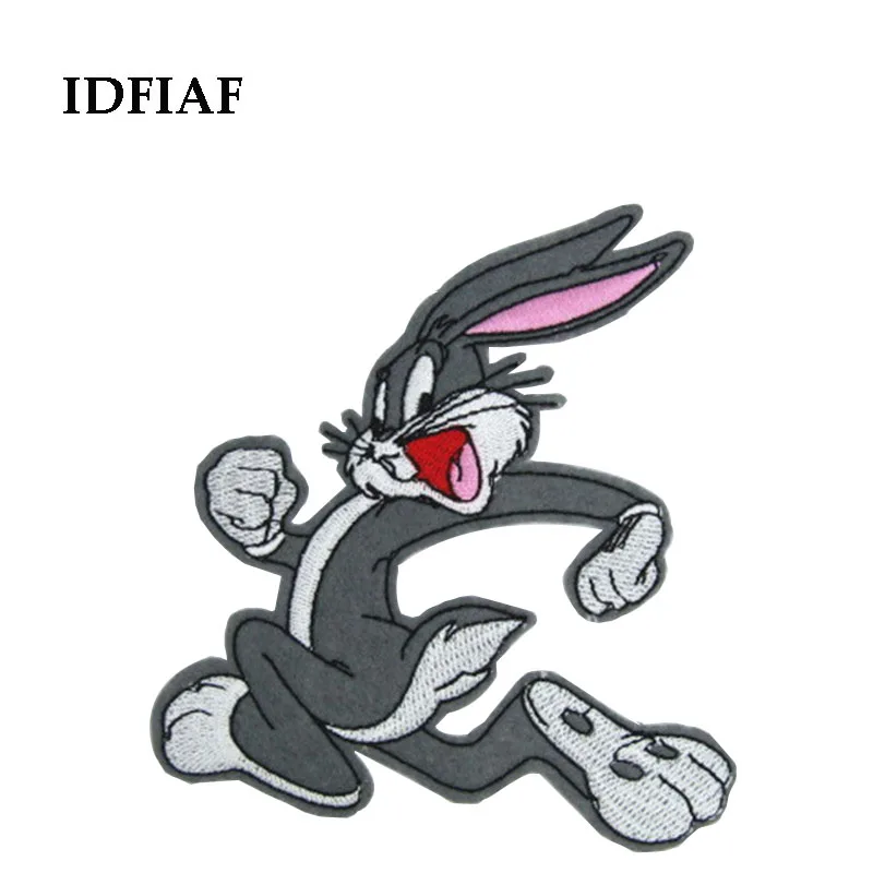 IDFIAF 1 шт. центр изготовлен из ткани гладить на мультфильм кролик патчи для глажения фетровая аппликация Одежда Вышивка патч DIY аксессуар