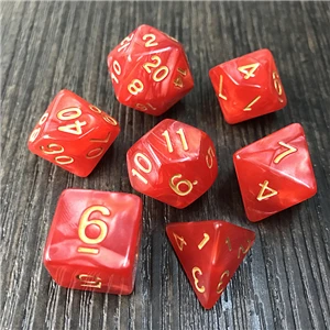 Красный Перламутровые игральная кость 7 шт./лот игральная кость d4 d6 d8 d10 d10 d12 d20 Высокое качество многогранные кости Подземелья и Драконы настольная игра - Цвет: Красный