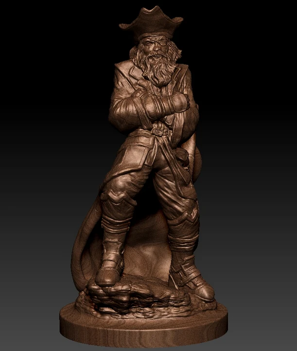 3D рельефная модель с ЧПУ в формате STL Пираты|3d relief|3d relief modelrelief modelling |