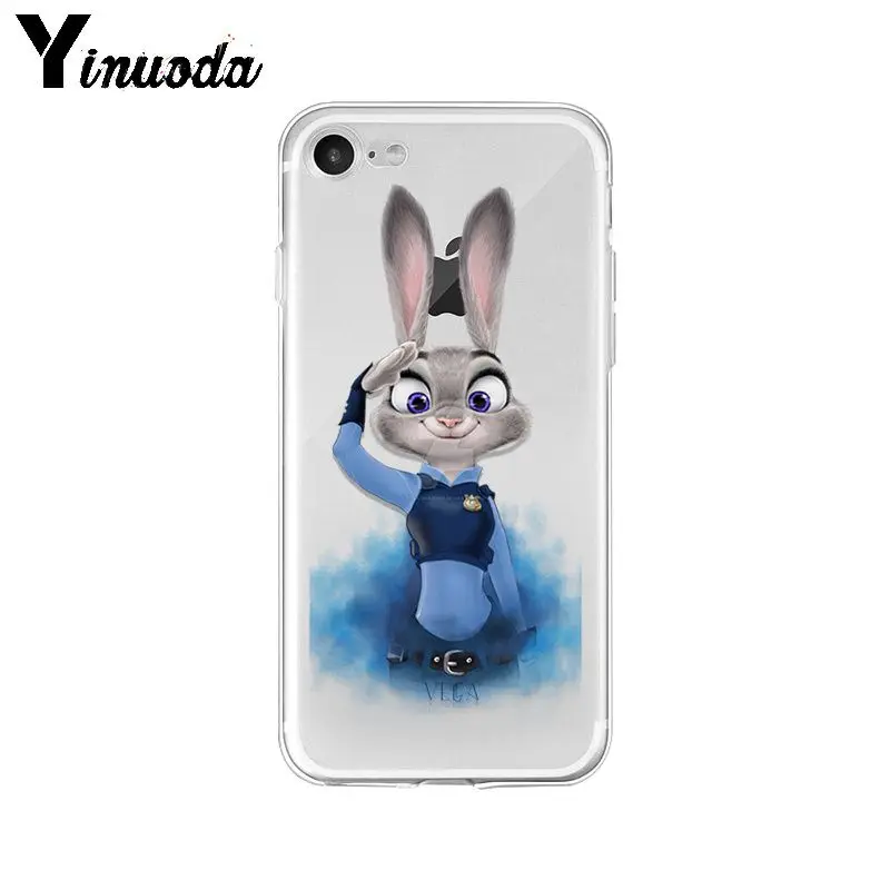 8 Yinuoda Zootopia Zootropolis мультфильм лиса кролик чехол для телефона для Apple iPhone 8 7 6 6S Plus X XS max 5 5S SE XR - Цвет: 8