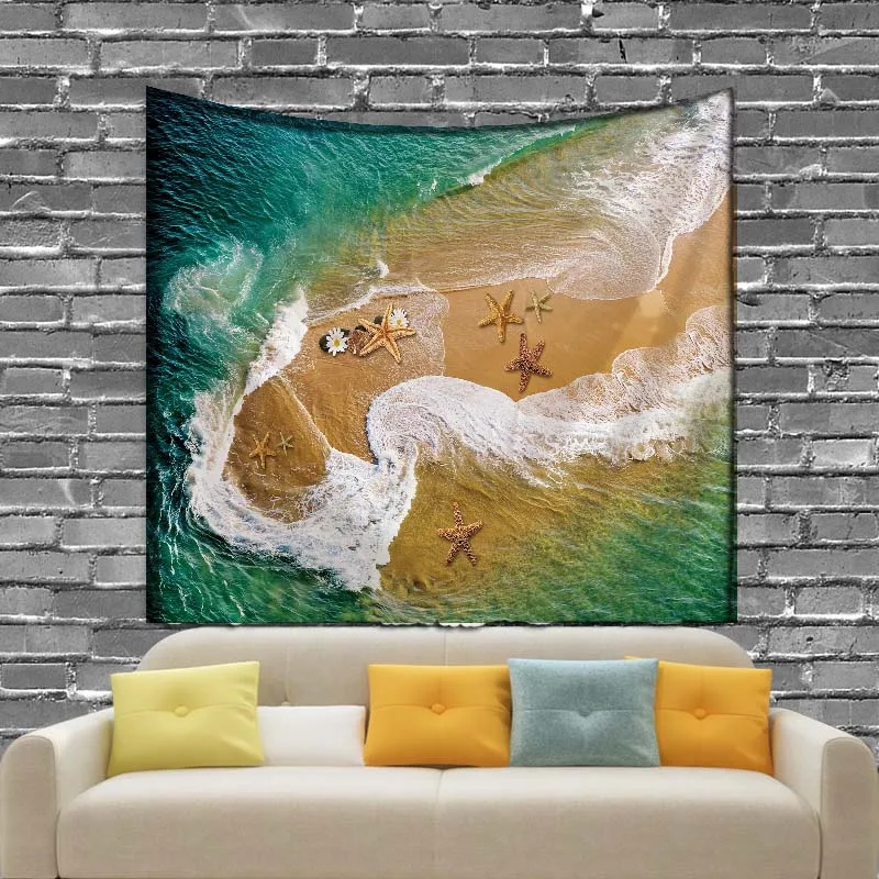 Surf Beach гобелен настенный песчаный пляж пикник бросить ковер Одеяло палатка путешествия коврик - Цвет: Светло-зеленый