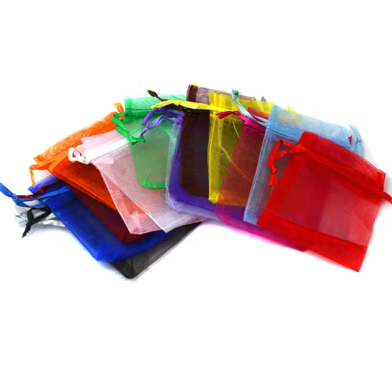 

Random Mixed Colors Jewelry Packing Drawable Organza Bags 15x20cm Wedding Gift Bags & Pouches 10pcs/lot