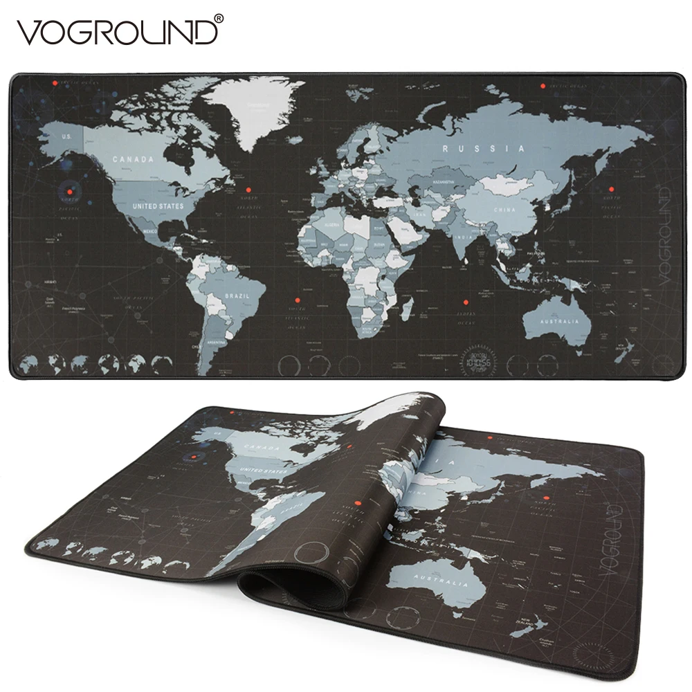 Коврик для мыши большого размера новый игровой коврик с картой мира