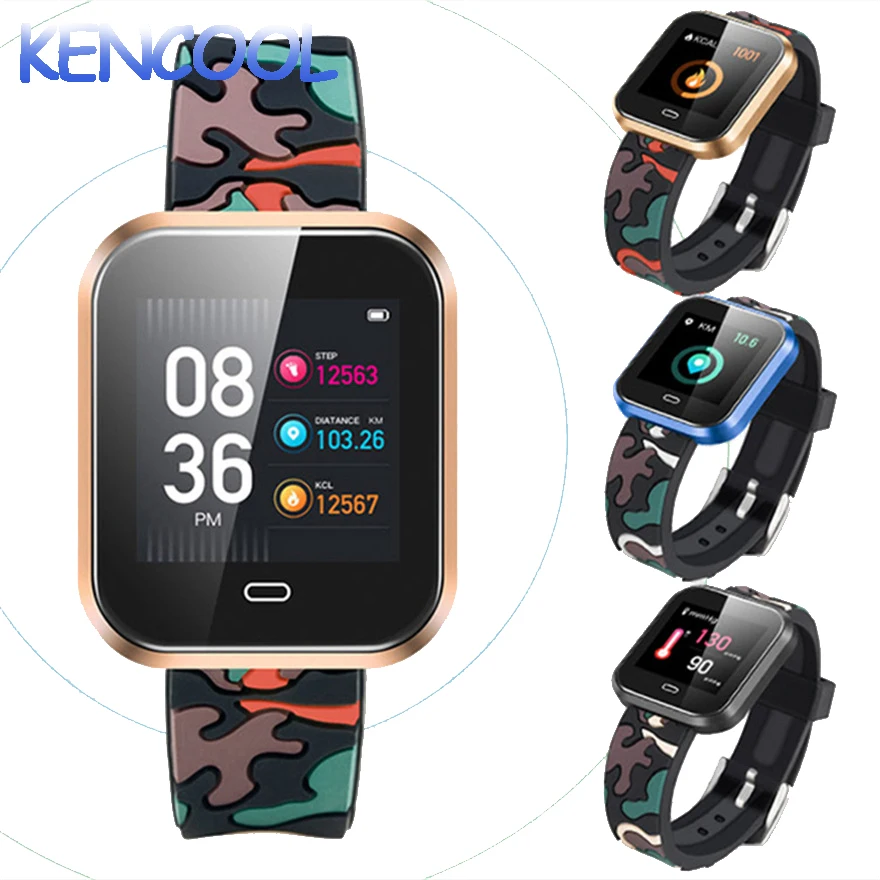 Смарт часы KENCOOL IP67 Водонепроницаемый трекер Цвет Экран с монитором сердечного