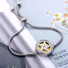 Новый Регулируемый браслет с рисунком морской звезды аромадиффузор Духи Эфирное масло медальоны для ароматерапии Кристальный браслет