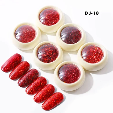 DK-10 6 шт./компл. лазерный цветной блеск для ногтей, Mix Размеры нейл-арта пудра с эффектом блеска DIY маникюр 3D блестящие украшения ногтей советы в новом дизайне - Цвет: DK-10