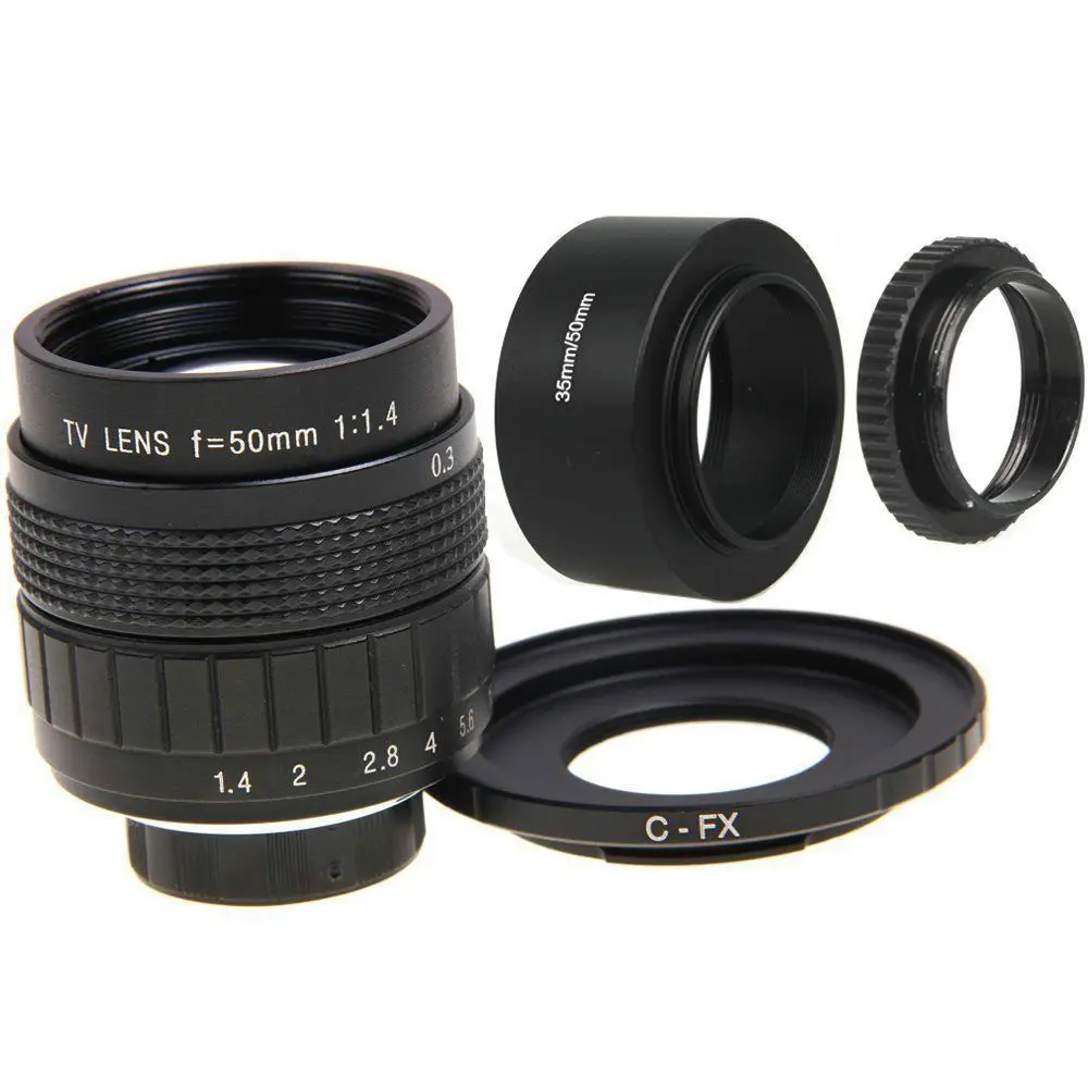 FUJI AN 50 мм F1.4 CCTV объектив для видеонаблюдения + стандартное Крепление бленда
