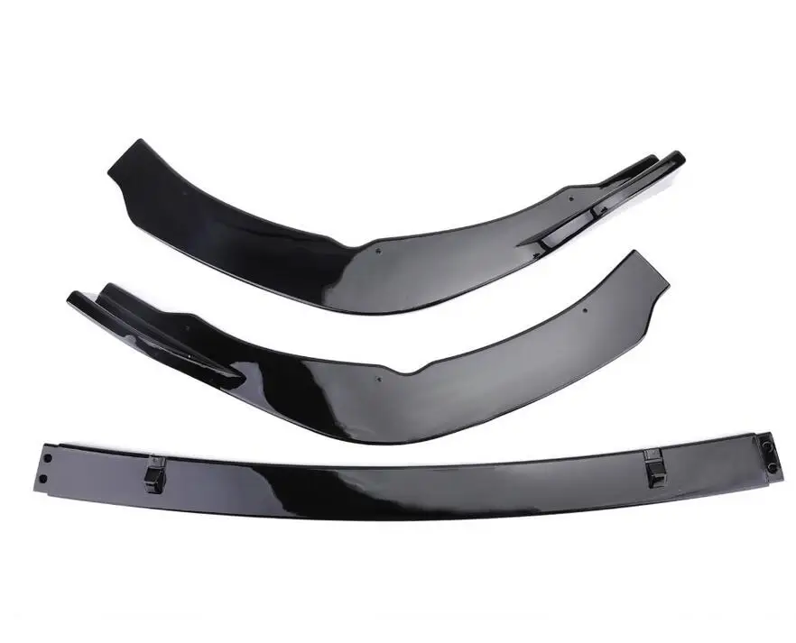 Gloss Black Areyourshop автомобиля Черный ABS передний бампер губы Накладка для Toyota Camry SE/XSE 3 шт. Авто интимные аксессуары Чехлы мангала - Цвет: Gloss Black