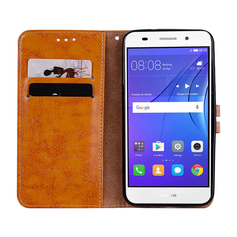 Чехол для Huawei Y3 2017 чехлы Y 3 кошелек Магнитный кожаный чехол флип
