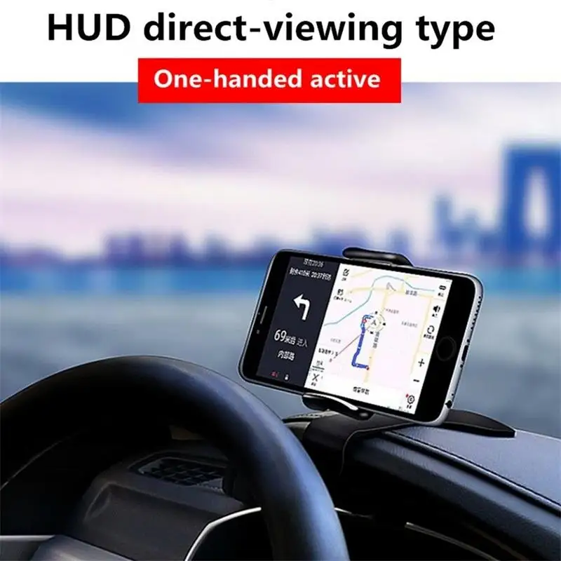 Универсальный держатель для телефона для автомобиля HUD зажим для приборной панели крепление для телефона на 360 градусов вращающийся Автомобильный держатель для мобильного телефона Подставка автомобильные аксессуары