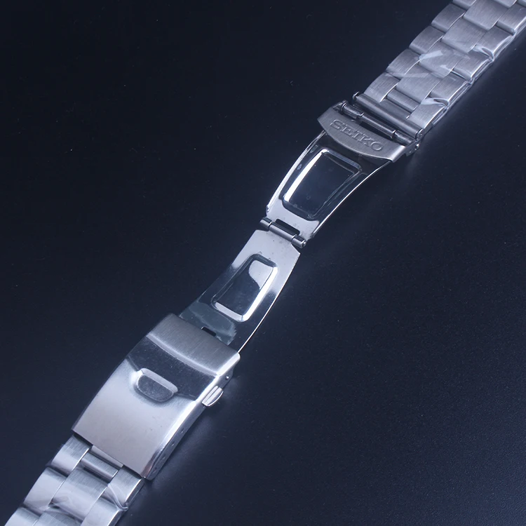 22 мм Серебряный с загнутым концом одноцветное заменой звеньев часы ремешок