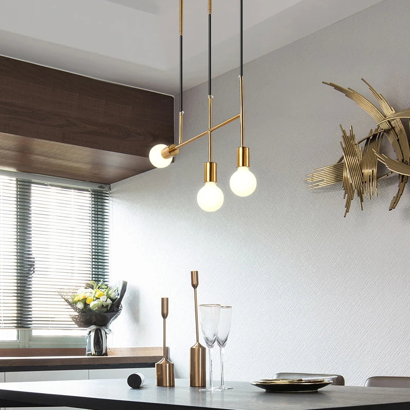 

Nordic line minimalist personality restaurant bar Pendant Lights simple bedroom creative designer lamp WF5271047