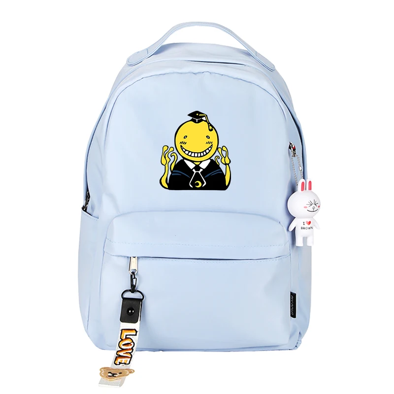 Нейлоновый рюкзак для ноутбука Korosensei, школьная сумка для девочек, мультяшный рюкзак