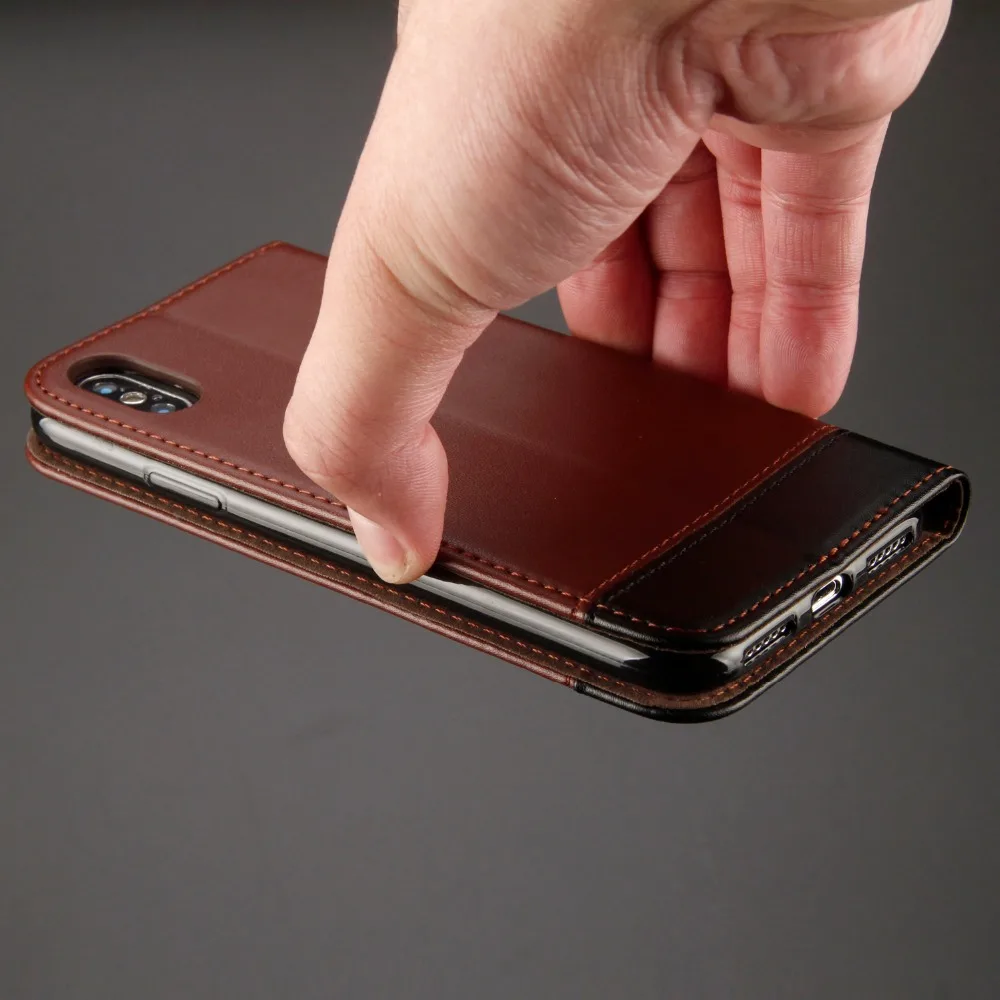 Чехол-кошелек из натуральной кожи для IPhone XR 5se 6 7 8 Plus X XS MAX чехлы воловьей |