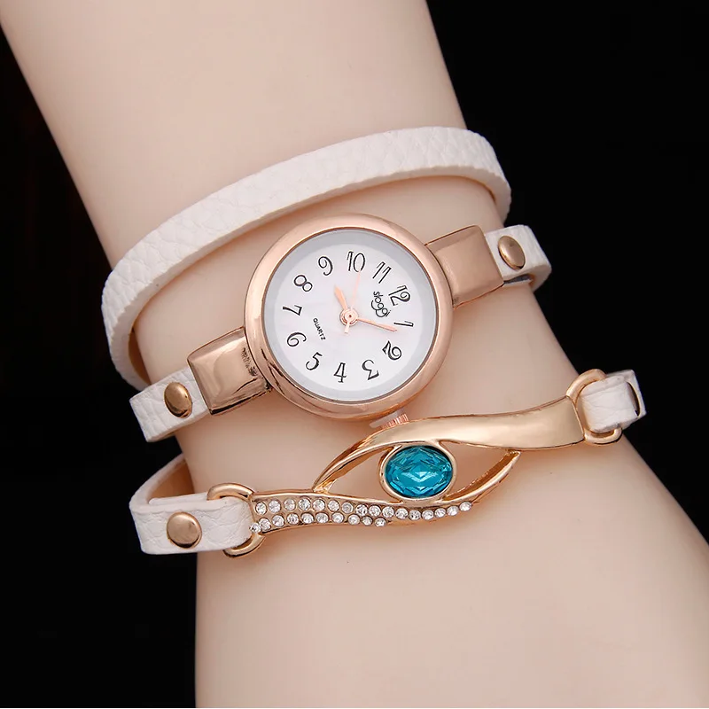 Sloggi 2018 часовой бренд Для женщин роскошные золотые глаз камень платье Часы