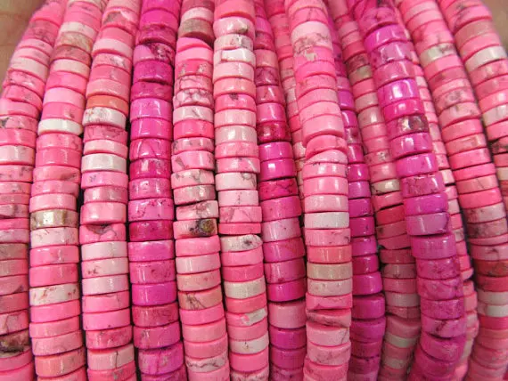 

High quality 2strands 8-16mm Turquoise Heishi pinwheel Beads,lime green blue black pink red white purple oranger mixed loose bea