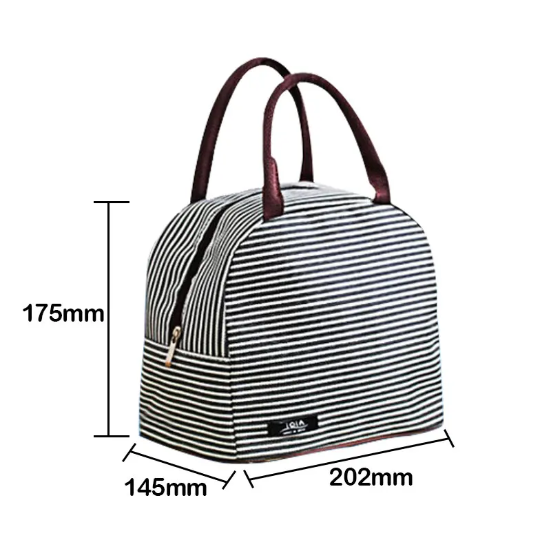 Новинка 2019 Женская Портативная сумка-холодильник в полоску для отдыха