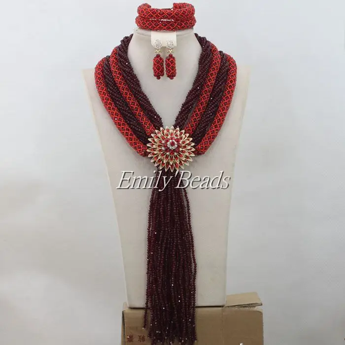 Ювелирный комплект из колье и серёг с бусинами|nigerian wedding|beaded jewelry setjewelry sets |