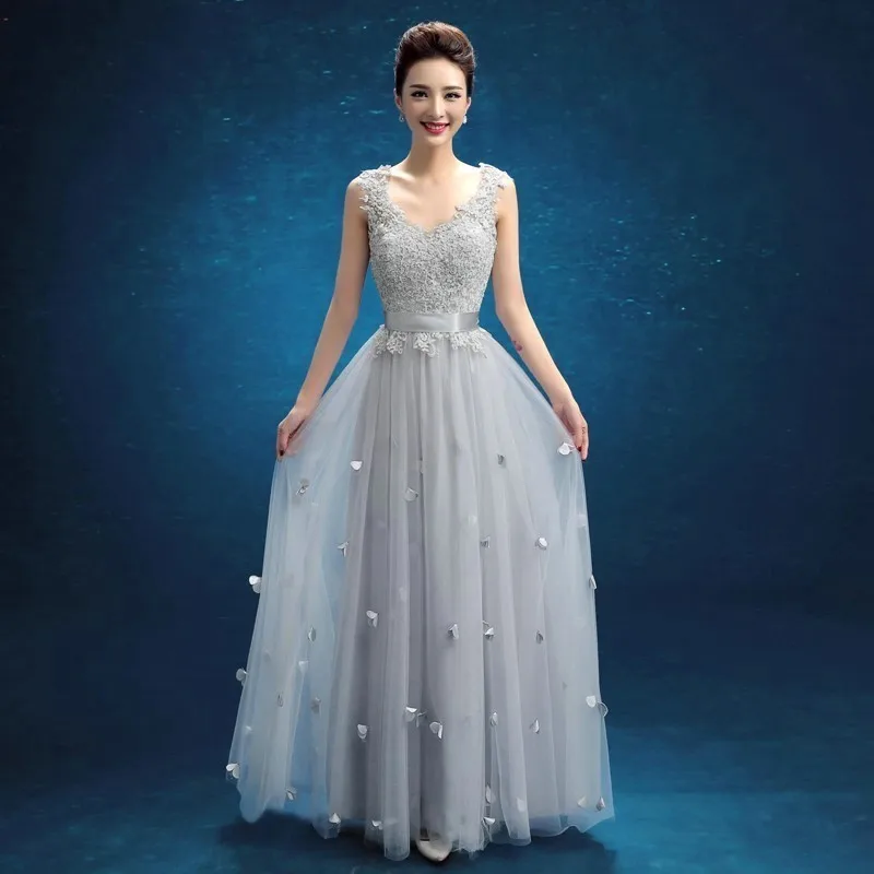 Robe de soriee высокое качество 2017 длинные платья невесты v-образным вырезом тюль