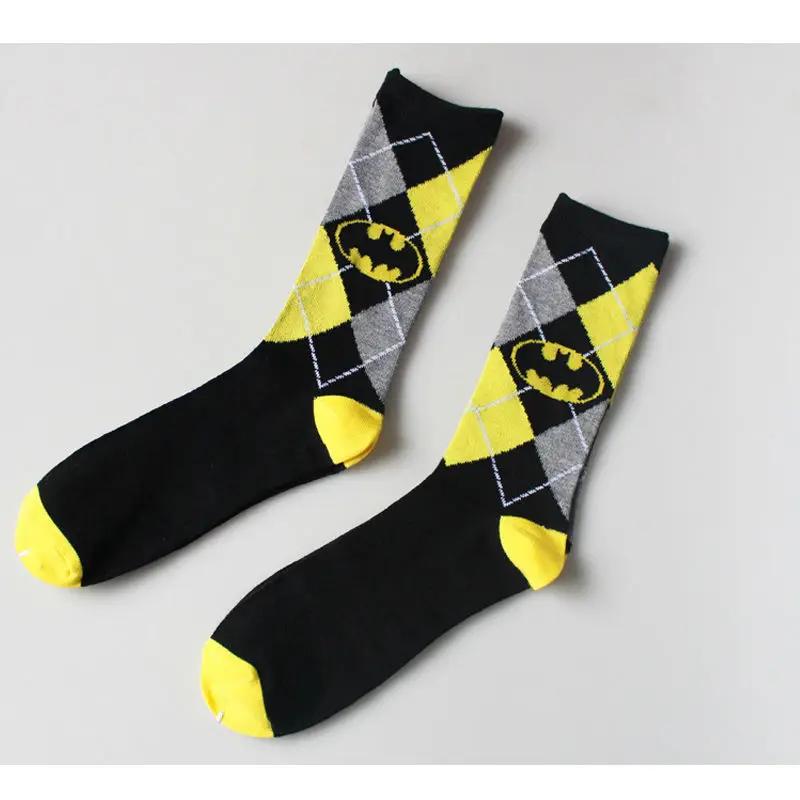 Fashion New Cotton Socks Grid Soft Comfortable Standard Casual Men Art Jacquard Happy Funny High Quality | Мужская одежда