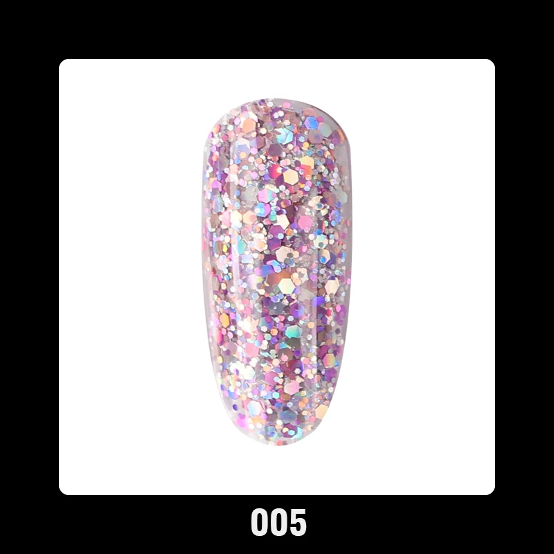 005 Beautilux 1 шт. ослепительный сверкающий Радужный Гель-лак для ногтей Soak Off УФ; светодиоды; ногти АРТ блеск Bling розовое золото серебро Гель-лак 10 г - Цвет: 005