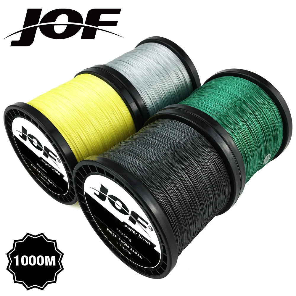 

JOF Braided Fishing Line 8 Strands 1000M Saltwater Fishing Cord linha multifilamento 8 Fishing