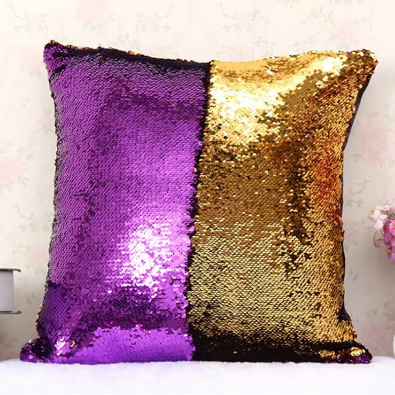 Прямая поставка DIY подушка с блестками для русалки Волшебная расцветка меняющая