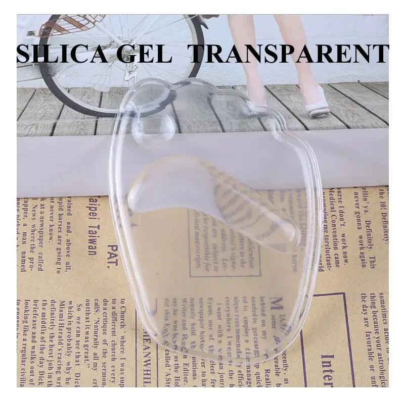 Transparent Sunvo 3D Силиконовая гелевая подушечка под стопу для женщин высокие вставки под пятки передние стельки уменьшают трение Массаж Уход за ногами обувь колодки - Цвет: Transparent