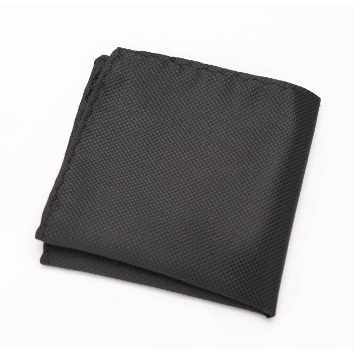 XGVOKH Cravat Fashion Pocket Square Grid Handkerchief Men Gifts Accessories Polyester Hanky Solid Color Towel Black White Tie - Цвет: LD-T1-J2