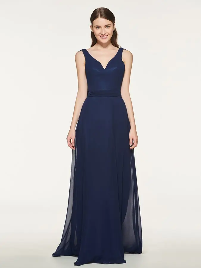 Длинное платье подружки невесты с поясом на бретелях | Свадьбы и торжества