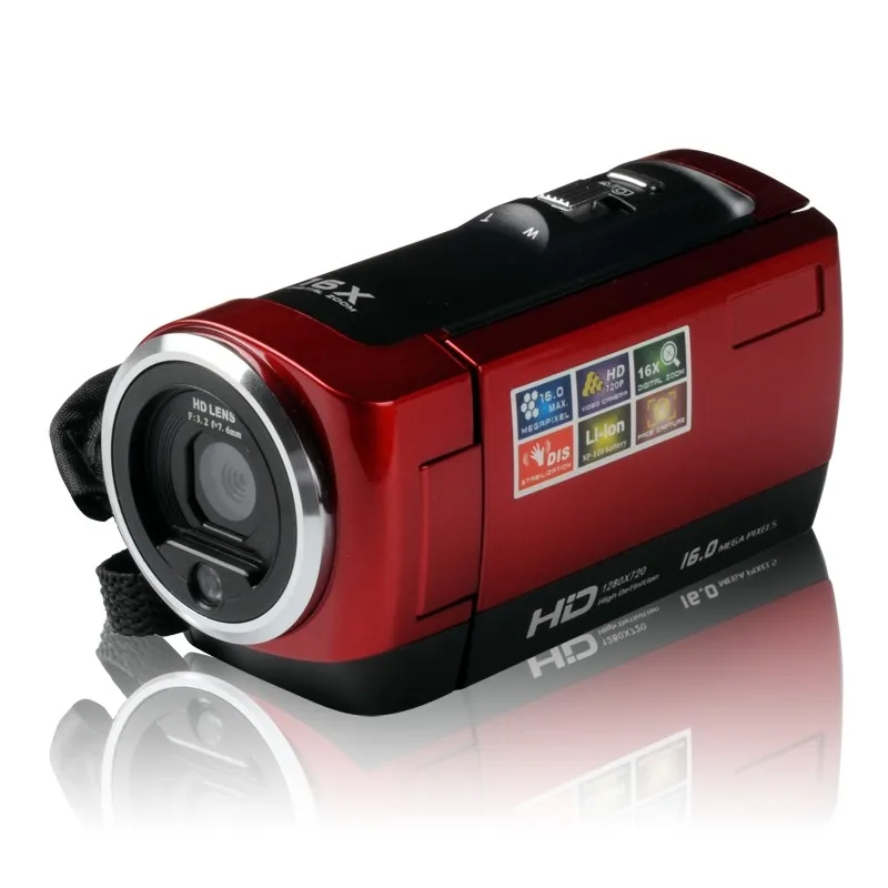 Ordro DV-107 Цифровые видеокамеры HD 720P 16X зум Профессиональный рефлекторный рекордер камера s W/распознавание лица фото камера