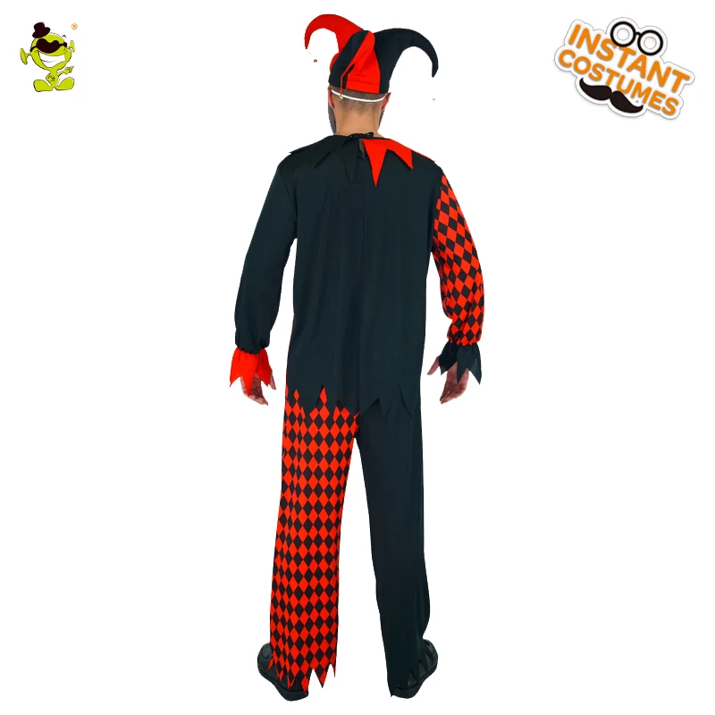 Мужской костюм клоуна из страха для косплея с шляпой Пурим вечерние НКИ