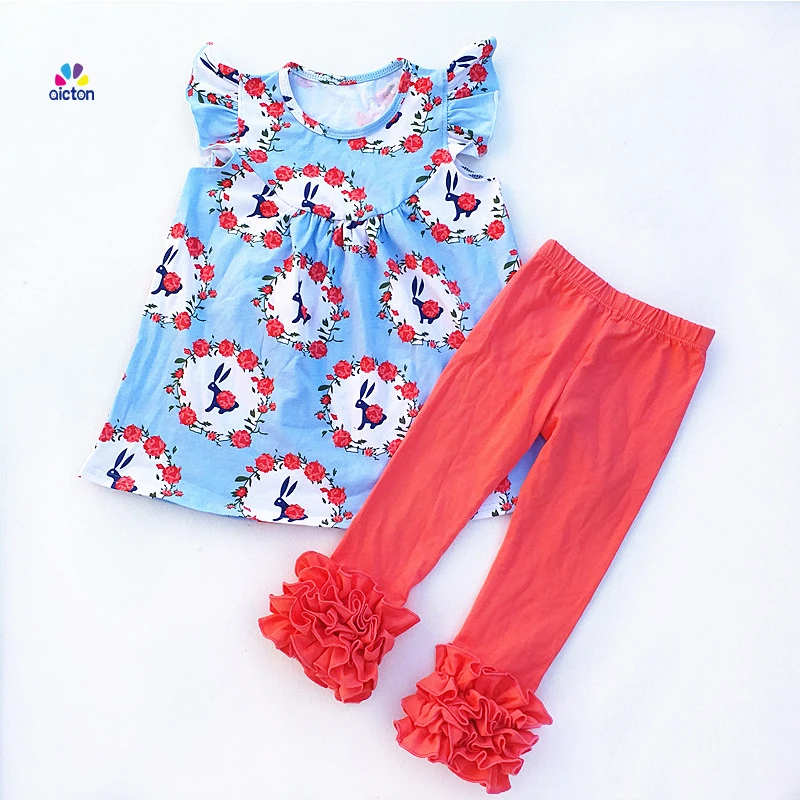 2018 Пасхальный весенне-летний 100% хлопковый дизайнерский новый комплект одежды