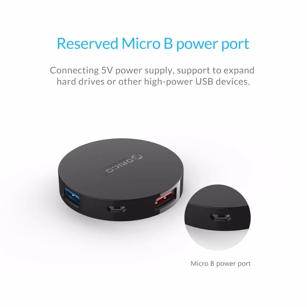 ORICO HA4U 4 Port USB Charger USB3.0 Portable HUB Splitter Micro Power Supply For Charging and Transfer Data HUB|charger pouch|charger dccharger