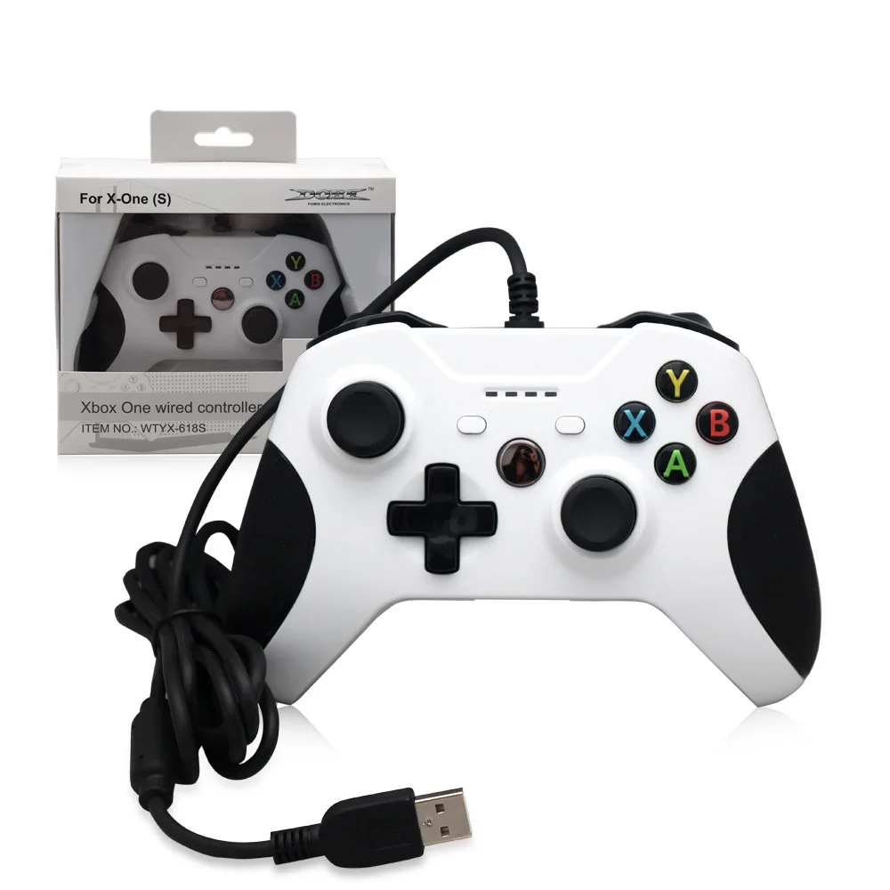 Новинка для Xbox One S проводной USB игровой контроллер с 4 светодиодный ными