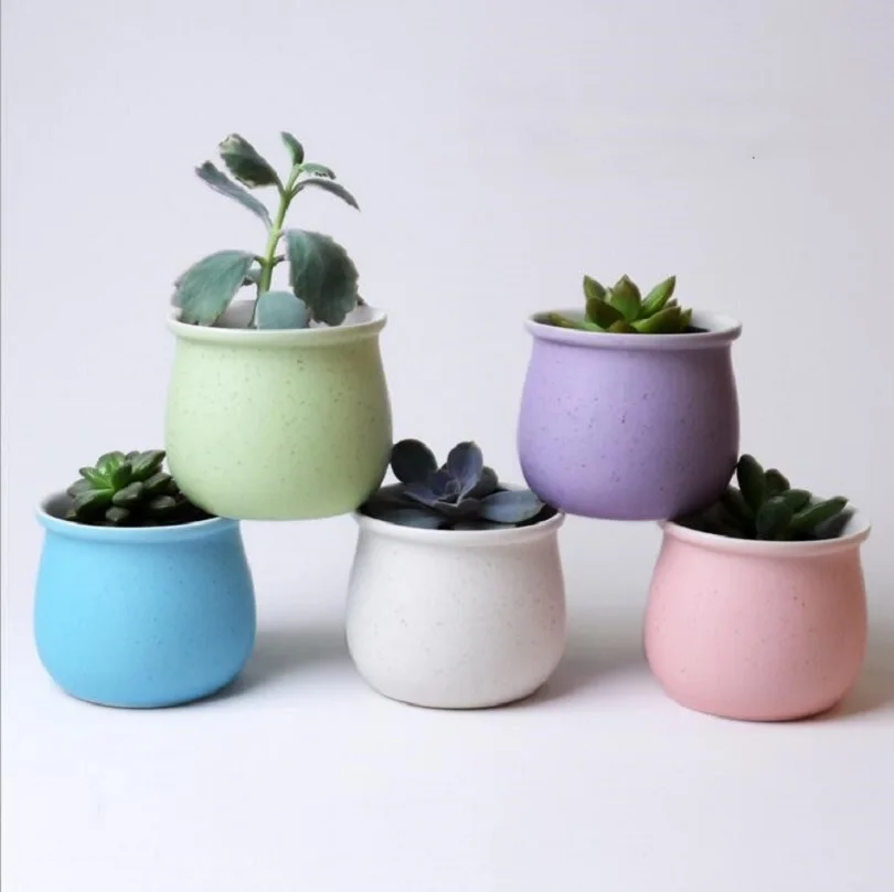 TECHOME Creativity Plants Pot Macaron Colors High-temperature Ceramics Succulents Flower | Дом и сад