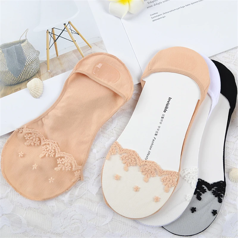 Носки женские 1 пара новинка 2019 года модные летние кружевные с цветами