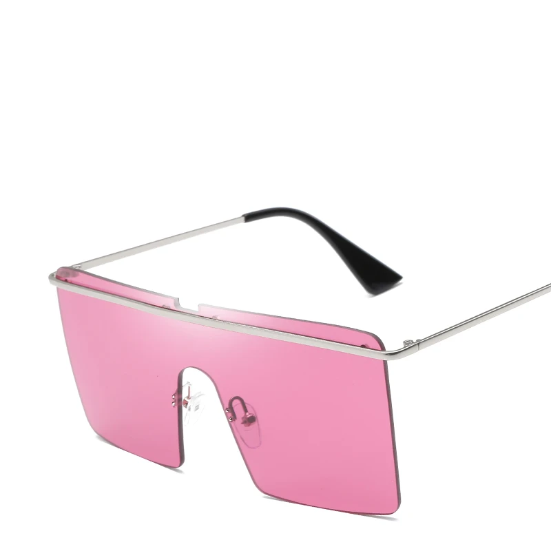 JURUI2018 Siamese Frameless Tone Sunglasses Women's Transparent HD Ocean Piece Fashion Men's Trendy SunglassesUV400 | Аксессуары