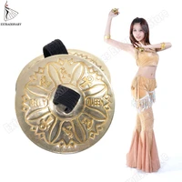 2 pair 4 pieces belly dancing decoration accessory copper brass finger cymbals belly dance zills props fine copper