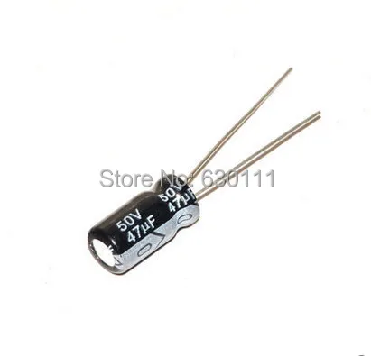 47 мкФ 50V 47mf 105C 6x12mm Алюминиевый электролитический конденсатор 50V47UF радиальный