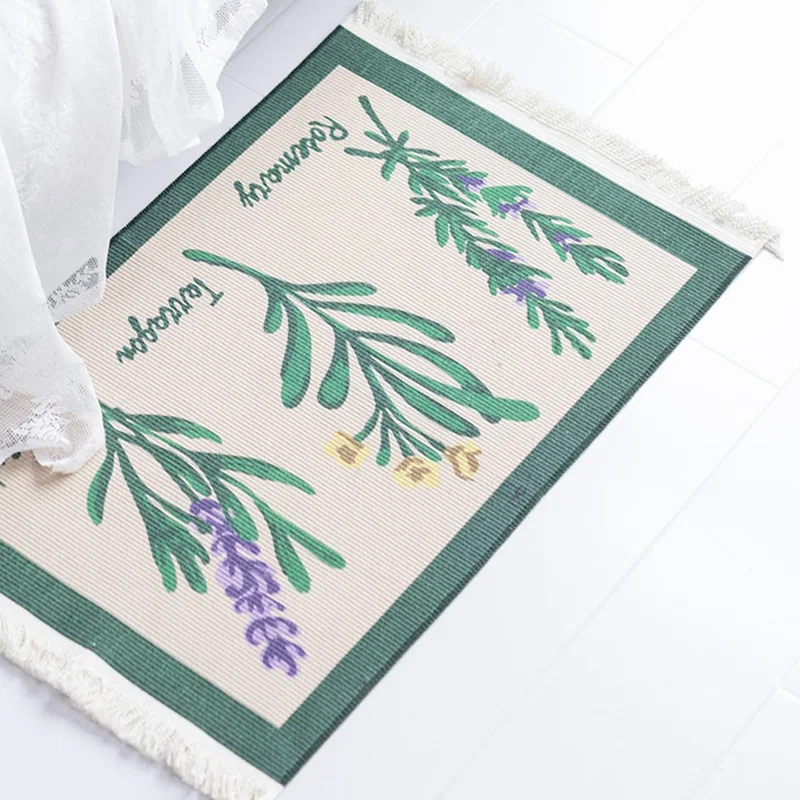 Богемные/Boho принты Tufted хлопок ручной тканые коврики Прочный машинный моющийся, напольный ковры для спальни/ванной комнаты/гостиной