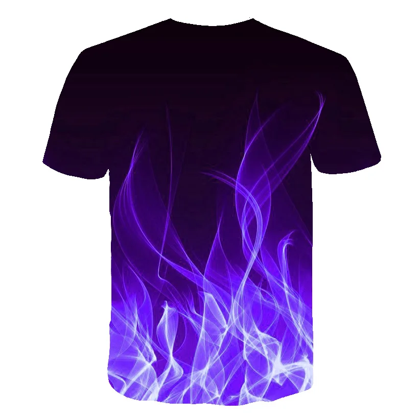 2020 Новый 3d футболка Черная Повседневное Топ п короткий рукав ткань синий и