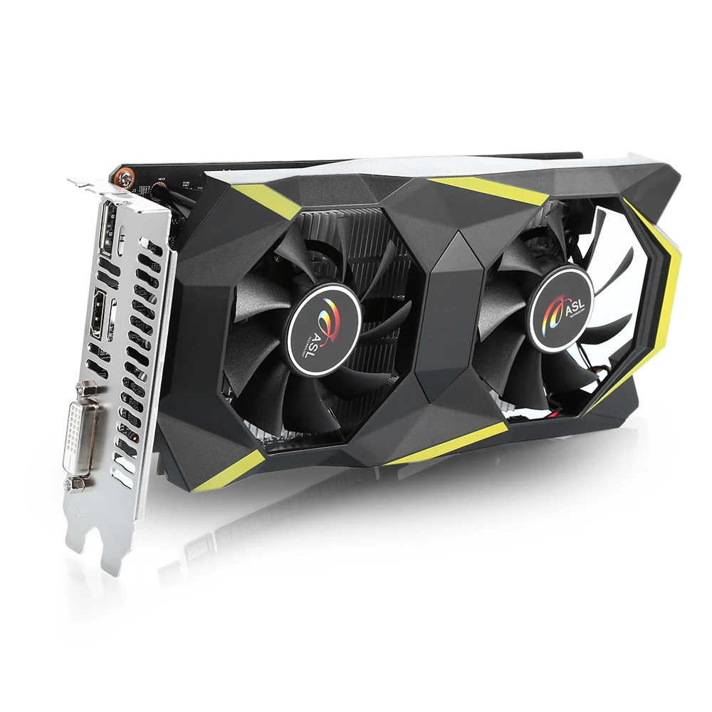 ASL GTX1050 D5 Графика карты с двойной-вентилятор 2 ГБ 128bit GDDR5 DVI/HDMI 640 cudr Core Поддержка