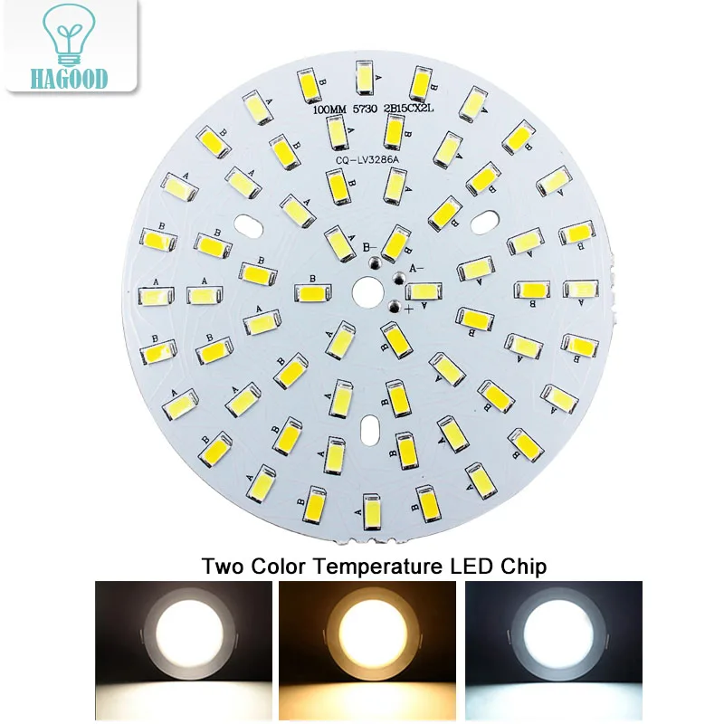1 шт. теплый/холодный белый комбинированный цветной печатной платы 3 Вт 5 7 9 12 15 18 5730